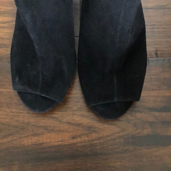 Nine West peep toe black suede size 6 - Picture 2 of 2